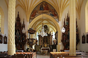 Haidershofen, Pfarrkirche hl. Severin, spätgotische Hallenkirche, 2. Viertel 15. Jh.