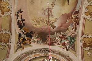 Kirnberg an der Mank, Pfarrkirche hl. Pankratius, Franz-Xaver-Kapelle, Fresken 1754, Umkreis Bartolomeo Altomonte