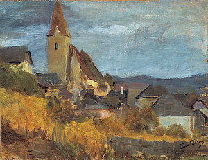 Tina Blau-Lang, Weißenkirchen, Öl/Papier/Leinen, um 1909/10