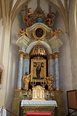 Ybbs an der Donau, Portal der Pfarrkirche hl. Laurentius, rechter Seitenaltar, um 1720/30