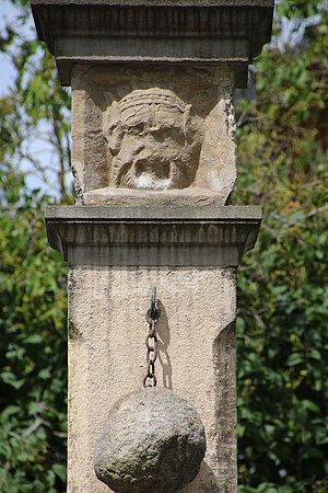 Wang, Pranger neben dem Ortsturm auf dem Marktplatz, 1553