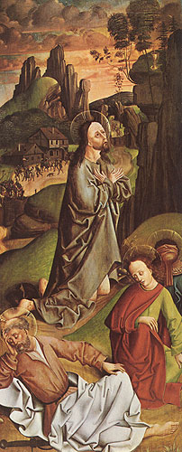 Meister des Florian Winkler-Epitaphs, Christus am Ölberg, Öl (-Tempera?) auf Holz, um 1485-1490
